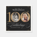 Search for 100th birthday napkins Gold