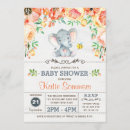 Search for floral elephant baby shower invitations Little peanut