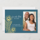 Search for gold peacock save the dates Vintage