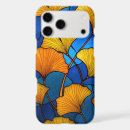 Search for stained glass leaves iphone cases Blue