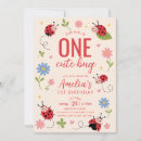 Search for ladybug 1st birthday invitations Girl birthday party