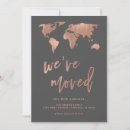 Search for gold world map invitations Modern
