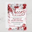 Search for 40 year anniversary invitations Cheers to 40 years