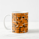 Search for orange black white mugs Abstract