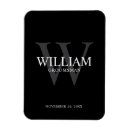 Recherche de initiale monogramme magnets Noir