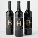 Search for bachelorette party wine labels Black and gold