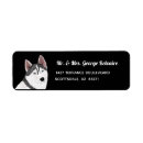 Search for husky dog return address labels Puppy