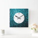 Recherche de bleu brillant horloges Girly
