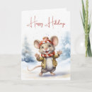 Search for cute mouse christmas cards Watercolor