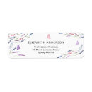 Recherche de purple étiquettes adresse retour Aquarelle florale