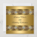 Search for leopard 50th birthday invitations Gold