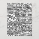 Recherche de ethniques cartes postales Zen doodle style