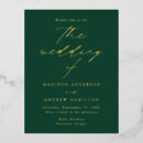 Search for green and gold wedding invitations Minimalist