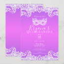Search for purple masquerade invitations Vintage