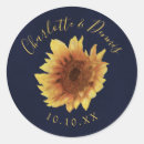 Search for navy blue and yellow wedding stickers Sunflower