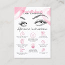 Search for eyelash extension referral cards Pink