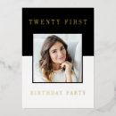 Search for stylish 21st birthday invitations Black