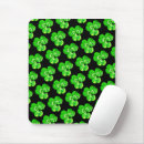 Search for three leafed clovers mousepads Green