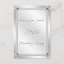 Search for silver 75th birthday invitations Diamond
