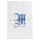 Search for blue and white gift bags Typography
