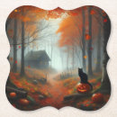 Recherche de chat halloween dessous de verres Citrouille