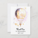 Recherche de hot air balloon remerciements cartes Élégant