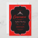 Search for red black quinceanera invitations Tiara