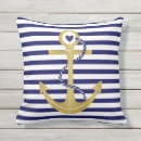 Search for navy gold blue stripes pillows Anchor