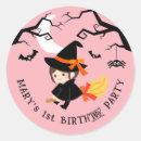 Search for pink witch stickers Halloween birthday party