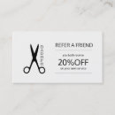 Search for barber referral cards Black and white