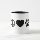 Search for peace love dogs mugs Funny