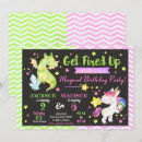 Search for dragon unicorn birthday invitations For kids