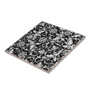 Search for black damask pattern tiles Abstract