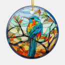 Search for stained glass birds ornaments Colourful