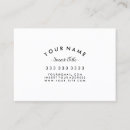 Recherche de consultant en matière de beauté cartes visite Minimaliste