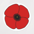 Search for war memorial stickers Red