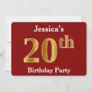 Recherche de 20 anniversaire invitations Élégant