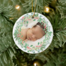 Recherche de rouge et vert ornements Noël des bébés