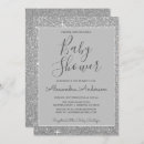 Recherche de glam baby shower invitations Argent