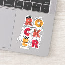 Search for retro cartoon stickers Typography