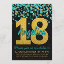 Search for teal and black invitations Modern