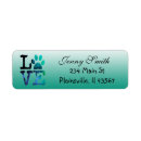 Search for animal love return address labels Paw