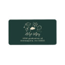 Search for green graduation return address labels College graduate