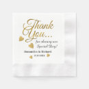 Search for thank you napkins Gold