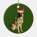 Search for german shepherd ornaments Santa