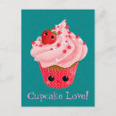Recherche de cupcakes cartes postales Kawaii