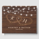 Search for wood heart guest books Country