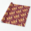 Recherche de roi et reine papier cadeau Rouge