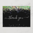 Search for thank you business postcards Glitter