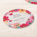 Search for elegant simple modern floral flower coasters Bride